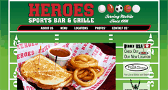 Desktop Screenshot of heroessportsbar.com